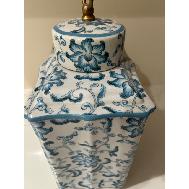 Port 68 Turquoise and White Ginger Jar, Discontinued For Sale In West Palm - Image 6 of 8