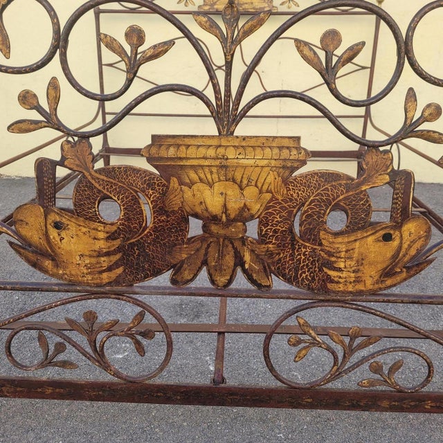 Genoese Bed in Painted Iron, 1800s For Sale - Image 13 of 18