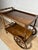 Wood Spanish Mid-Century Wooden Bar Cart with Turned Legs and Bottle Holder For Sale - Image 7 of 12