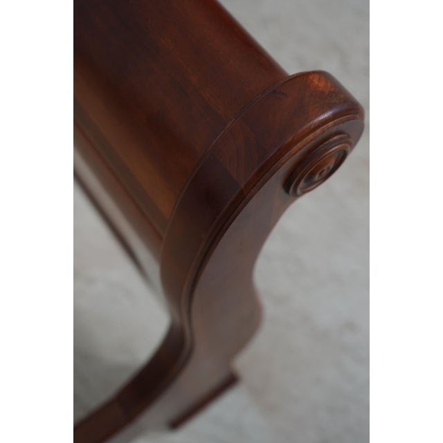 Crescent Cherry Queen Size Sleigh Bed For Sale - Image 9 of 14