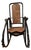 Attributed to Joseph Hoffmann No. 267 “Egg” Rocking Chair Original Woven Webbing Intact - From the Austrian Modernist Design Period For Sale