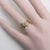14k Yellow Gold Hand Engraved Lucky Nail Ring With Diamonds Size 7 For Sale - Image 9 of 9