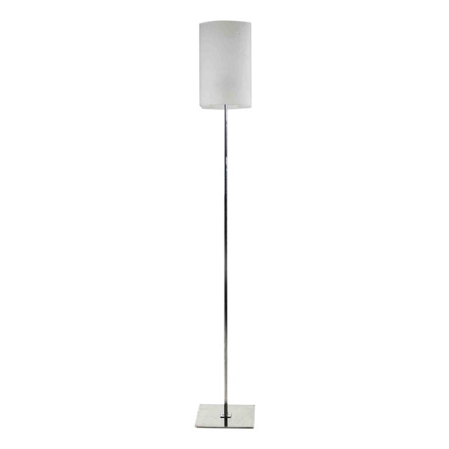 Vintage Favel Floor Lamp with Chromed Steel Base, Italy, 1970s For Sale