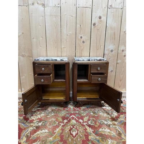 Art Deco Bedside Tables, Set of 2 For Sale - Image 3 of 9