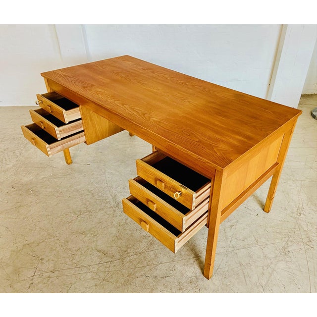 Mid-Century Danish Oak Desk from Domino Møbler, 1960s For Sale - Image 13 of 18