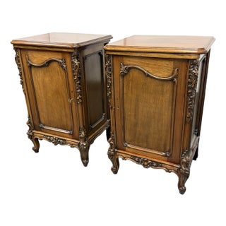 Vintage French Country Nightstands, a Pair For Sale