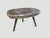 River stone side table from the Ayung River on the island of Bali. We added charred metal legs and polished the top. The...