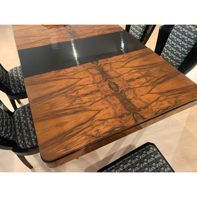 Art Deco Expandable Dining Table, Walnut Veneer, France, 1930 For Sale - Image 14 of 17
