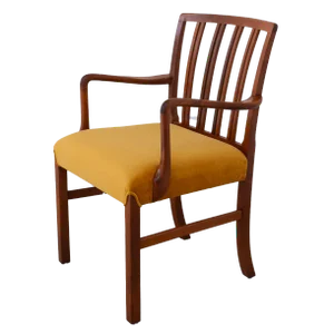 Danish Mahogany Armchair Model 1675 by Ole Wanscher for Fritz Hansen, 1942
