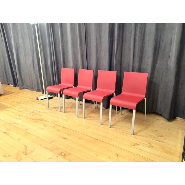 Set of four stackable .03 chairs designed by Maarten van Severen for Vitra. In good original condition. A superb design...
