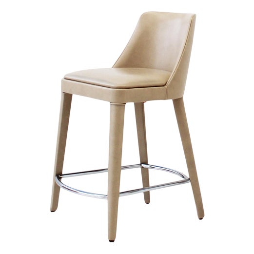 Nude Color Ecoleather Beech Wood Chair by Casa Casati For Sale