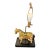 Vintage Hand-Painted Wooden Horse Table Lamp For Sale