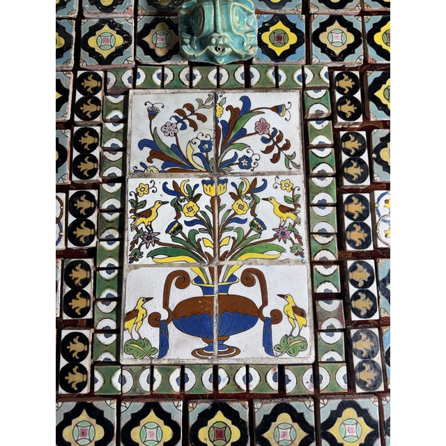 Incredibly Rare 1920s-30s Original Malibu Tile Fountain Spanish Tile Fountain For Sale - Image 4 of 12