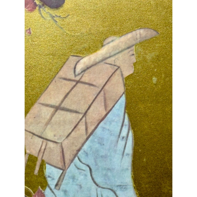 Mid 20th C. Monumental Japanese Six-Panel Landscape Print - Gilt Framed - James Mont Style For Sale - Image 9 of 12