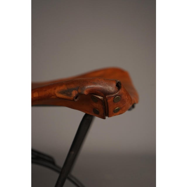 Iron & Leather Side Chair from Sido and François Thévenin, 1980s For Sale - Image 14 of 16