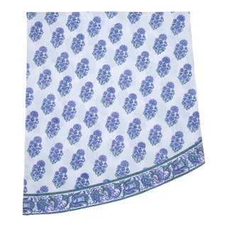 Riya Round Tablecloth, 90-inch - Lavender & Blue For Sale