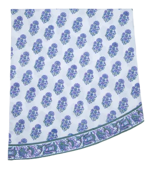 Riya Round Tablecloth, 90-inch - Lavender & Blue