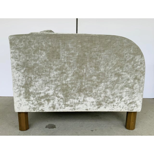 2020s Modern Gray Crushed Velvet Club Chair For Sale - Image 5 of 7
