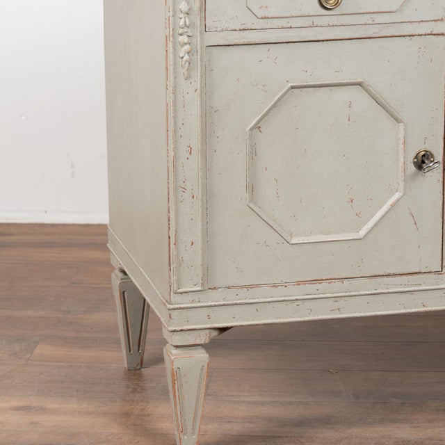 Early 20th Century Swedish Gustavian Style Gray Painted Sideboard Buffet For Sale - Image 13 of 15