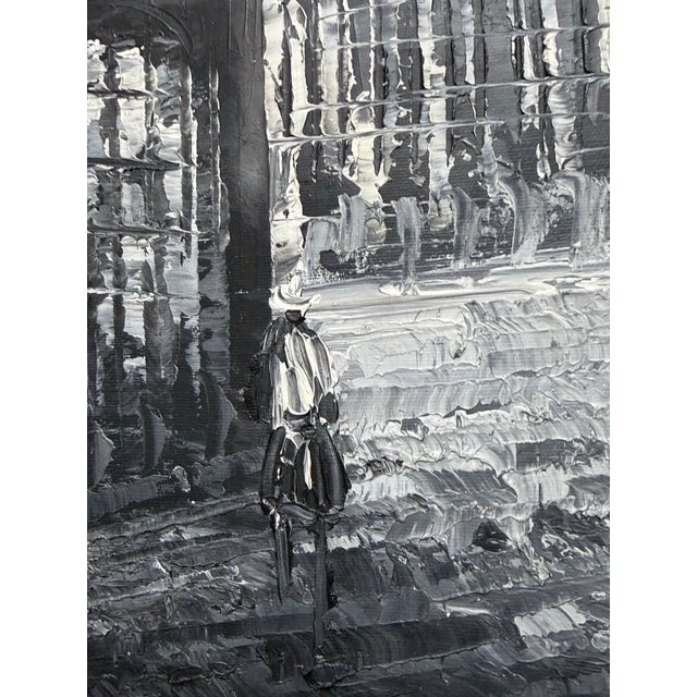 Black Late 20th Century Caroline Burnett "Arc De Triomphe" Original Oil Painting, Framed For Sale - Image 8 of 12