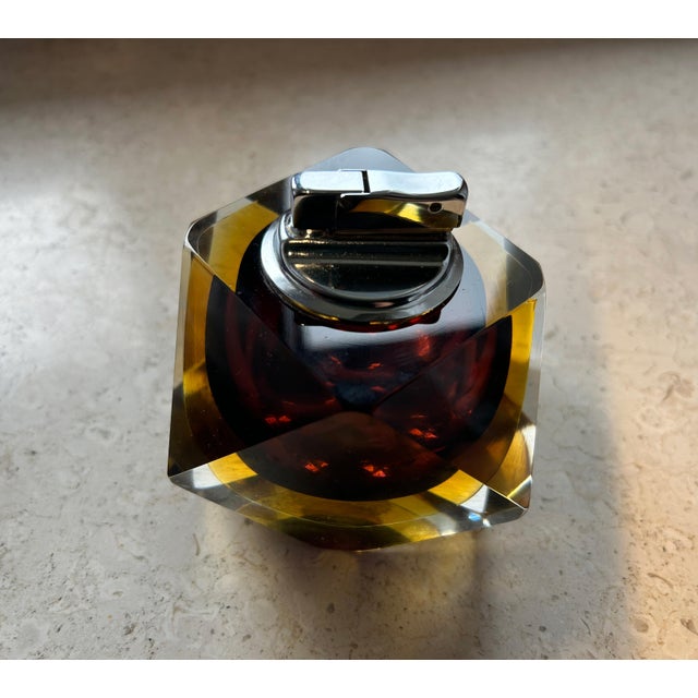 Murano Submerged Glass Table Lighter from Seguso Vetri Darte, 1960s For Sale - Image 6 of 7