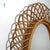 Wood Vintage Wall Mirror with Rattan Frame, 1950s For Sale - Image 7 of 16