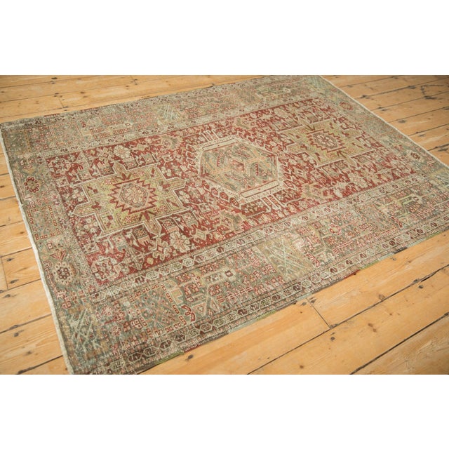 1940s Vintage Distressed Karaja Rug - 4'7" x 6'1" For Sale - Image 5 of 8