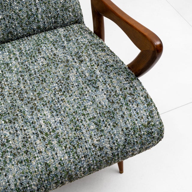 Wood Mid-Century Modern Italian Armchairs with Sculptural Wooden Arms, 1970, Set of 2 For Sale - Image 7 of 8