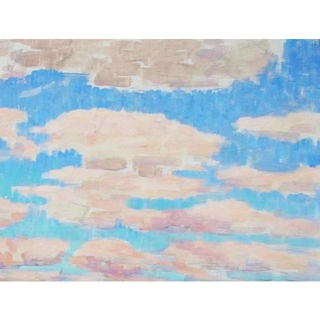 Realism Impressionism Oil Painting, River Landscape, 1960s For Sale - Image 3 of 6