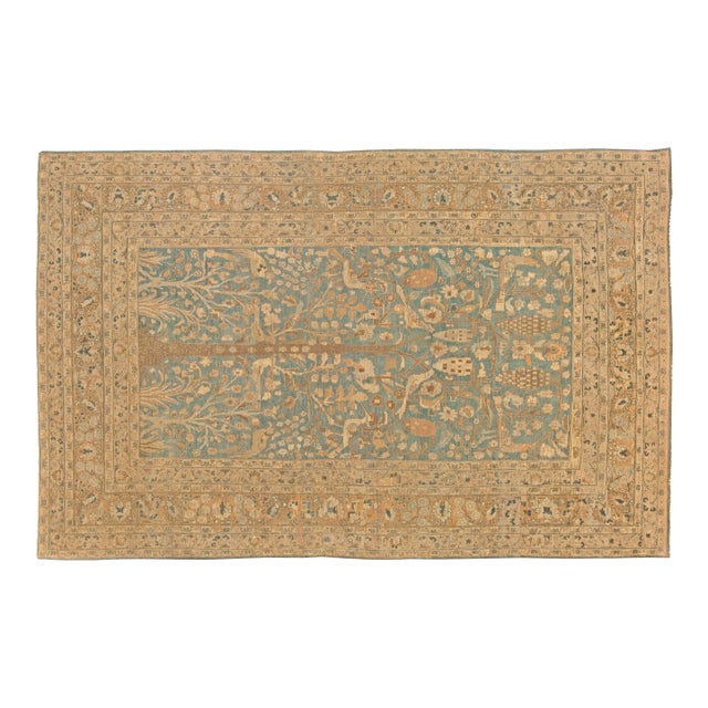 1920s Persian Khorassan Handmade Wool Rug For Sale