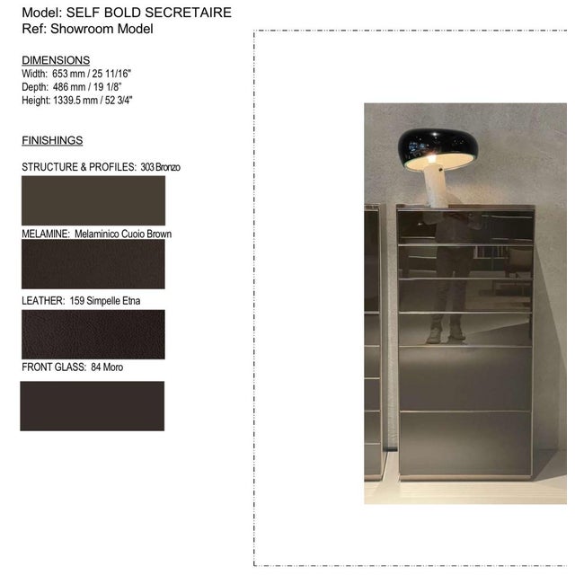 Brown Rimadesio Self Bold Dresser Cabinet For Sale - Image 8 of 8