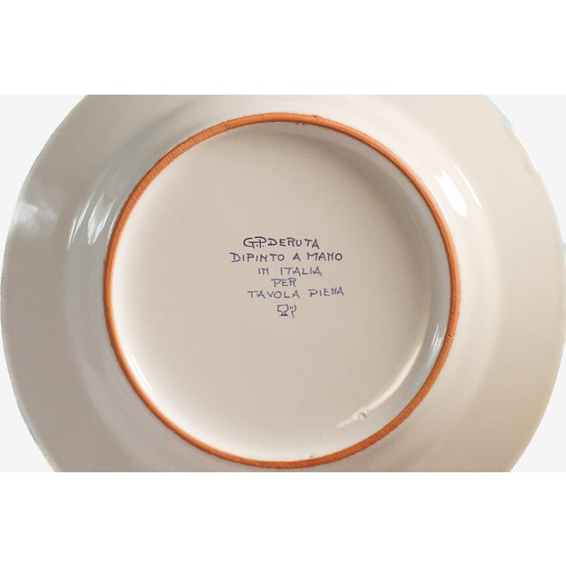 Intreccio Round Serving Platter | Hand-Painted Italian Serving Platter From Deruta For Sale In Chicago - Image 6 of 6