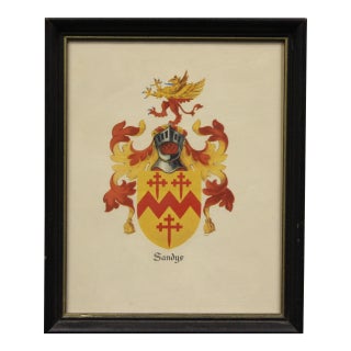 Mid 20th Century Sandys Armorial Coat-of-Arms For Sale