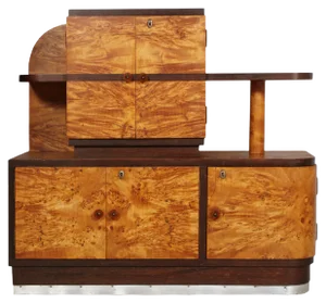 Art Deco Italian Burl Elm Sideboard by Osvaldo Borsani for Atelier di Varedo, 1930s