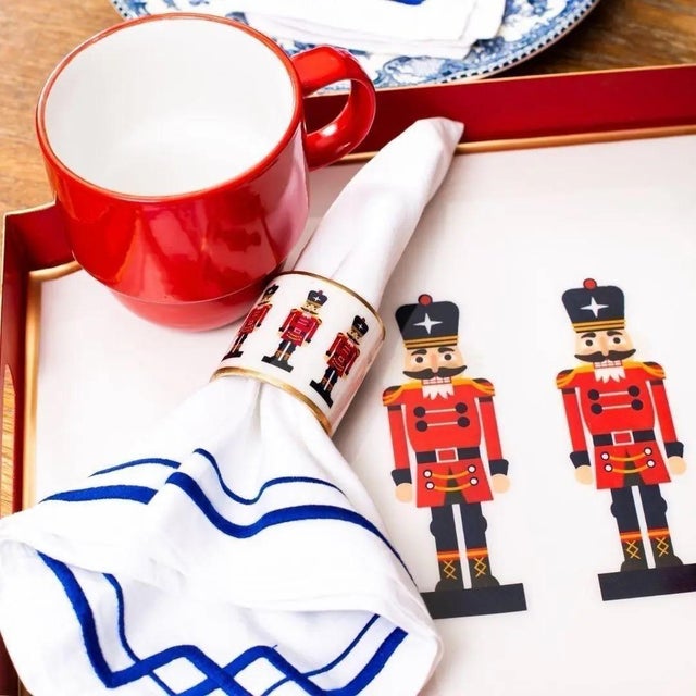 Traditional Holiday Nutcracker Napkin Rings - Set of 4 For Sale - Image 3 of 6