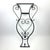 Metal Hand-Forged Wrought Iron Vase Wall Art (Amphora Silhouette) Garden Wall Sculpture For Sale - Image 7 of 7