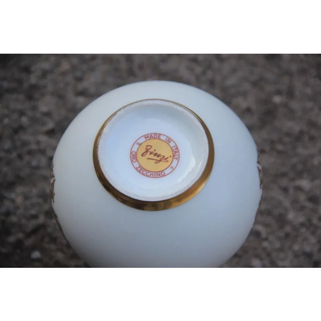 Mid-Century Modern Mid-Century Porcelain & 24 Karat-Gold Vase by Arrigo Finzi, 1950s For Sale - Image 3 of 7