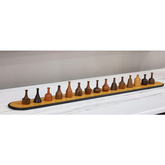 Mid-Century Modern Giorgio Pizzitutti Exotic Wood Miniature Vases Sculpture Italy 1980's For Sale - Image 3 of 8