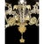 Traditional venetian "ca' rezzonico" murano glass wall sconce , full of hand-made details of blowing glass . full of gold-...
