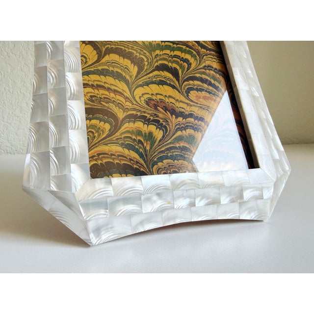 Late 20th Century Maitland Smith Style Mother of Pearl Picture Frame, Late 20th Century For Sale - Image 5 of 8