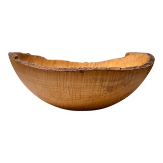 Handcrafted One-Of-A-Kind Spalted Maple Serving Bowl by Spencer Peterman, Signed For Sale