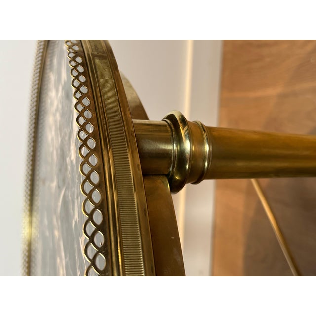 1940s Maison Ramsay Round Coffee Table with Marble Top For Sale - Image 9 of 12