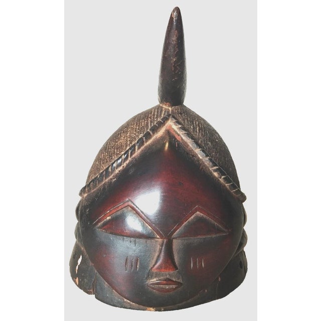 Mende Crescent-Moon Wooden Helmet Mask, Sierra Leone, 1960 For Sale - Image 6 of 6