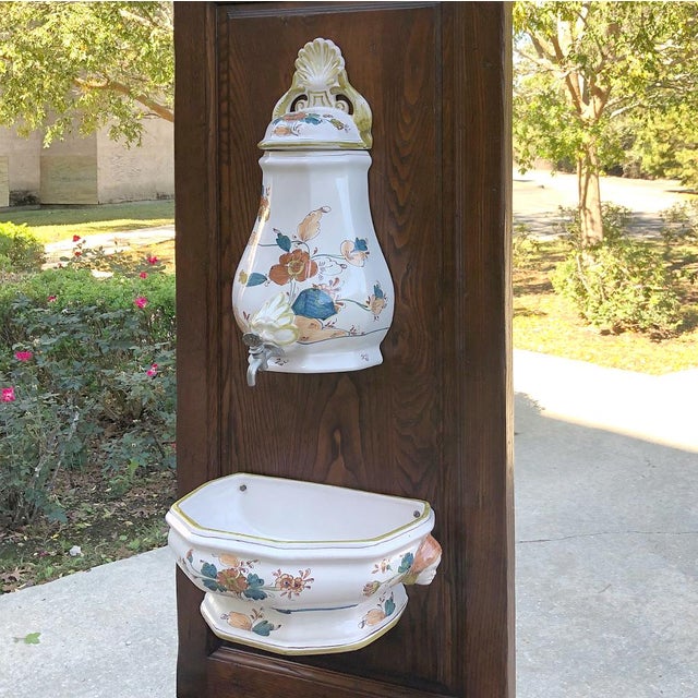 19th Century Country French Fountain With Porcelain Reservoir & Basin For Sale - Image 9 of 13