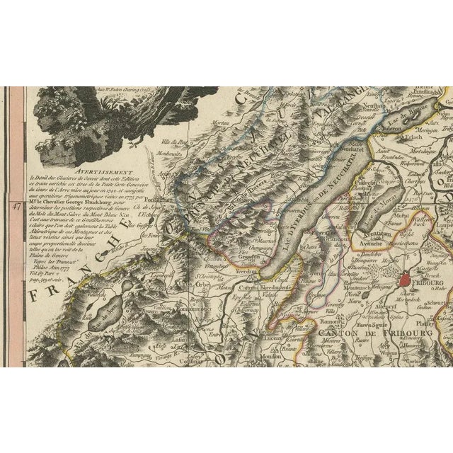 Map of the Thirteen Cantons, 1778 For Sale - Image 10 of 14