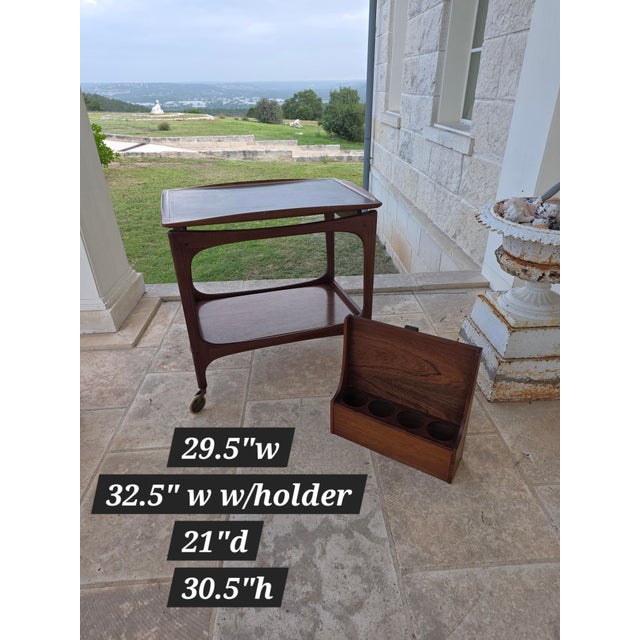 Wood BRDR Dalsgaard 1950's Bar Cart From Denmark For Sale - Image 7 of 17