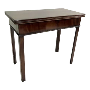 A Mid 18th C. English George III Mahogany Accordion Card Table