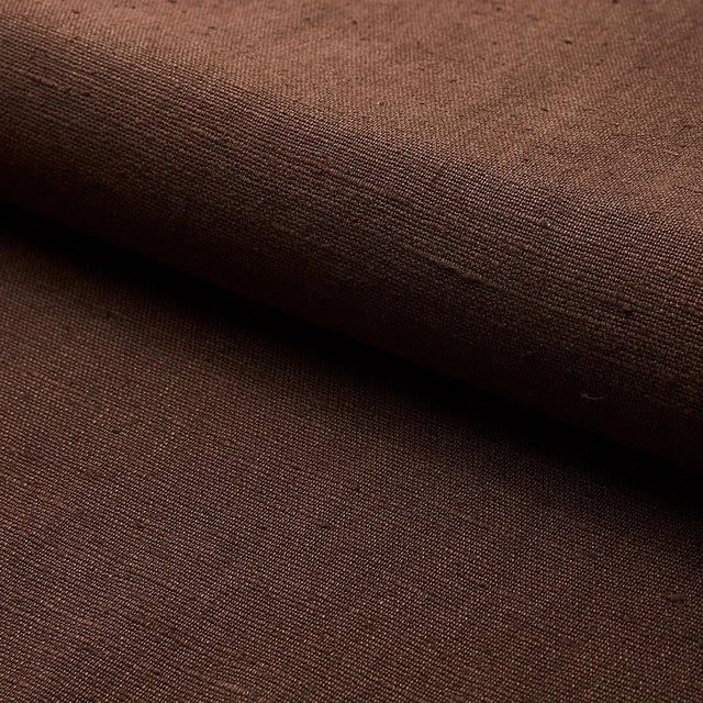 Transitional Schumacher Marco Performance Linen Fabric in Brown For Sale - Image 3 of 3