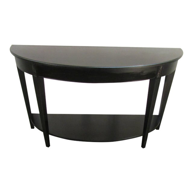 Ethan Allen New Country Black Finish Console Table Chairish