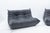 Gray Togo Set in Grey Leather by Michel Ducaroy for Ligne Roset, 1990s, Set of 2 For Sale - Image 8 of 15